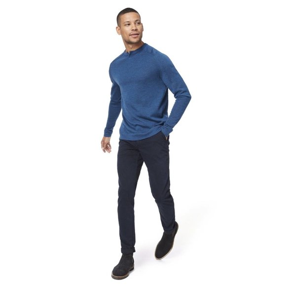 GOOD MAN BRAND Slim Fit Notch Neck Wool Sweater In Teal size XL 239$ - Picture 7 of 9